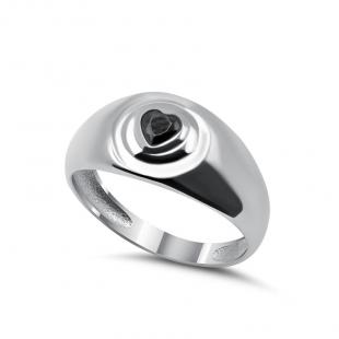 Серебряное кольцо<br> 012022073B, куб.цирконий