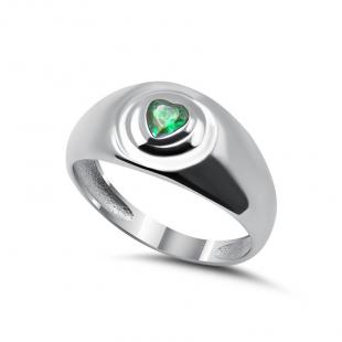 Серебряное кольцо<br> 012022073E, куб.цирконий