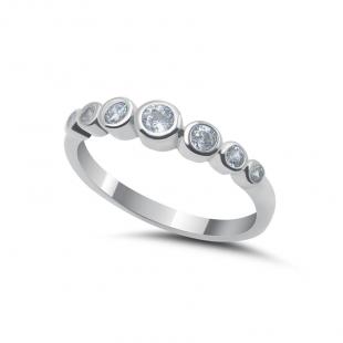 Серебряное кольцо<br> 012022095A, куб.цирконий