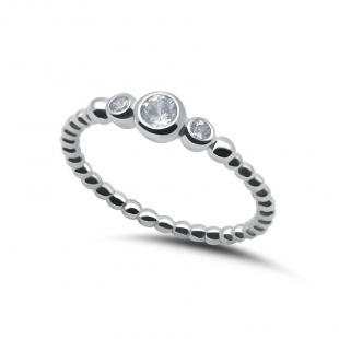 Серебряное кольцо<br> 012022098A, куб.цирконий
