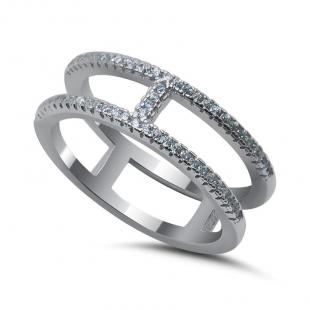 Серебряное кольцо<br> 01202350A, куб.цирконий