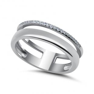 Серебряное кольцо<br> 01202379A, куб.цирконий
