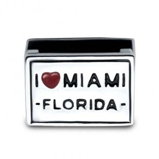 Шарм "Я люблю Miami"<br> 03ASJ1869CH-149, эмаль