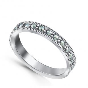 Серебряное кольцо<br> 211531-39, марказит