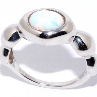Серебряное кольцо<br> 21AR3257SSO#17-148, опал синт.