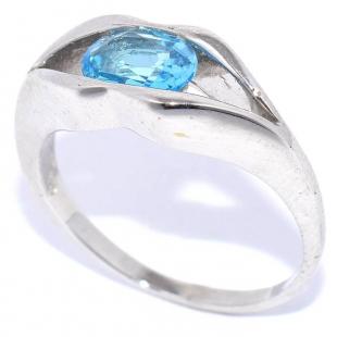 Серебряное кольцо<br> 21GRE1304-69-73, топаз "swiss blue"