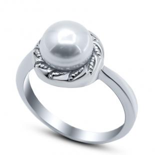 Серебряное кольцо<br> 21SET10786-113, жемчуг (культ.)