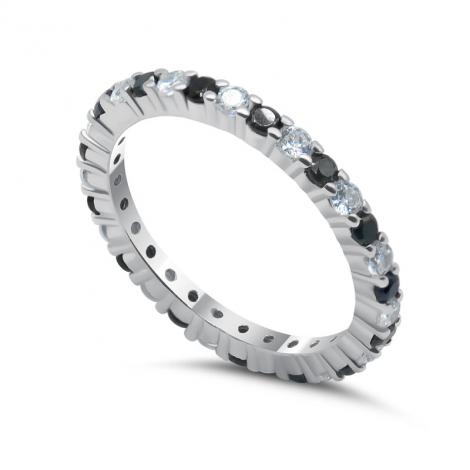 Серебряное кольцо, вставка: куб.цирконий, арт.:0111327626b, SilverWings, рис. 1