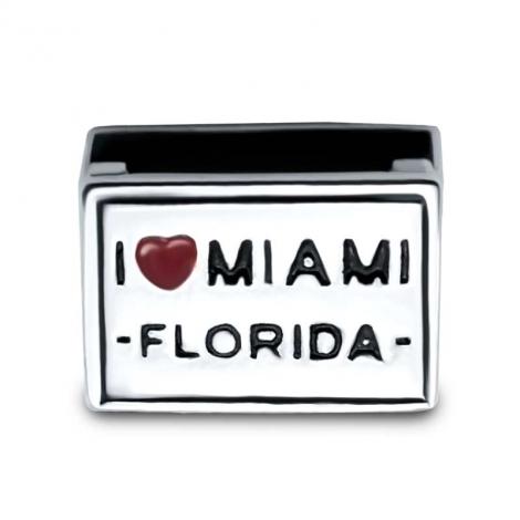 Шарм "Я люблю Miami", вставка: эмаль, арт.:03asj1869ch-149, SilverWings, рис. 1