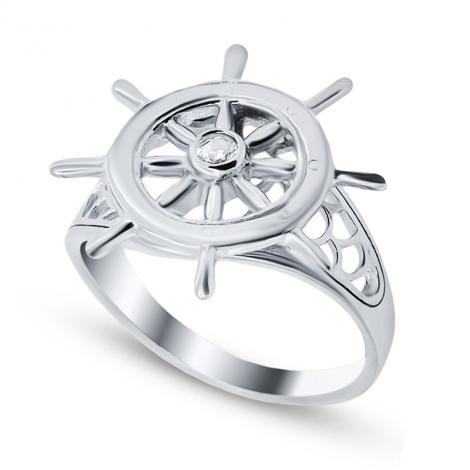 Серебряное кольцо, вставка: куб.цирконий, арт.:21wbv2-113, SilverWings, рис. 1