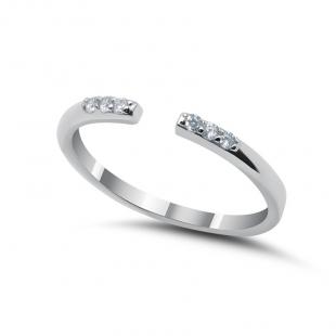 Серебряное кольцо<br> 012022029A, куб.цирконий