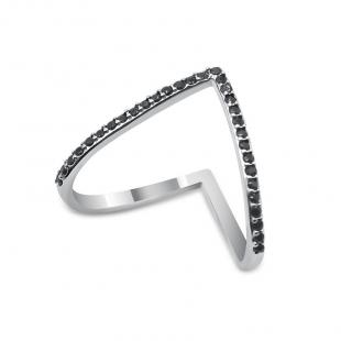Серебряное кольцо<br> 012022062B, куб.цирконий