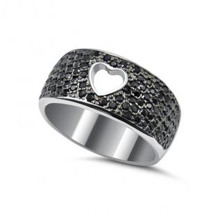 Серебряное кольцо<br> 012022074B, куб.цирконий