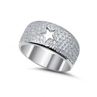Серебряное кольцо<br> 012022075, куб.цирконий