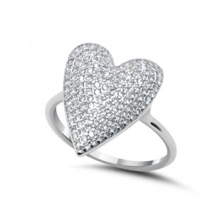 Серебряное кольцо<br> 012022076A, куб.цирконий