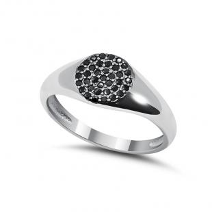 Серебряное кольцо<br> 012022077B, куб.цирконий