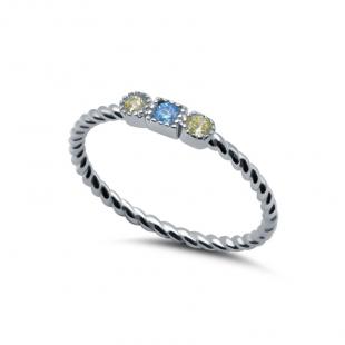 Серебряное кольцо<br> 012022935V2, куб.цирконий