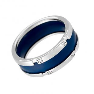 Кольцо<br> 01209110532C-M, керамика матовая, куб.цирконий