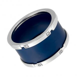 Кольцо<br> 0120911053C-M, керамика матовая, куб.цирконий
