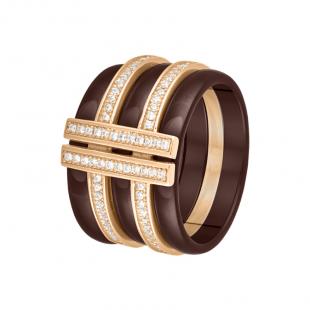 Кольцо<br> 0120911248PGP-P, керамика, куб.цирконий