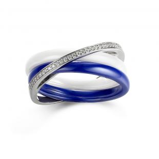 Кольцо<br> 0120911262AC, керамика, куб.цирконий