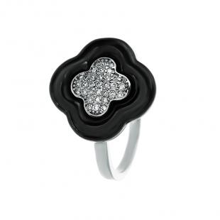 Кольцо<br> 0120911358B, керамика, куб.цирконий