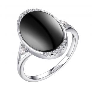 Кольцо<br> 0120911486AB, керамика, куб.цирконий