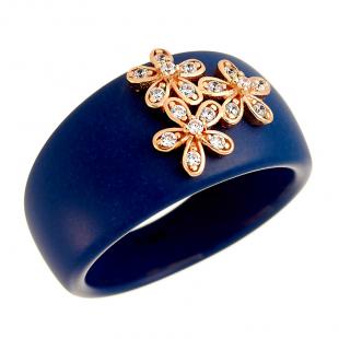 Кольцо<br> 0120911562PGP-C-M, керамика матовая, куб.цирконий