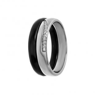 Кольцо<br> 0120911705AB, керамика, куб.цирконий