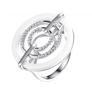 Кольцо<br> 0120911725A, керамика, куб.цирконий