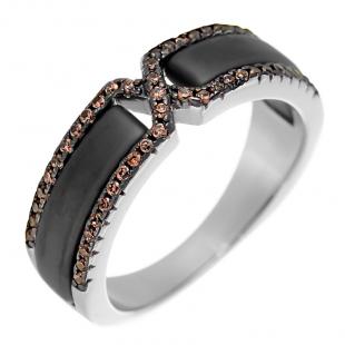 Кольцо<br> 0120911733BA-P, керамика матовая, куб.цирконий