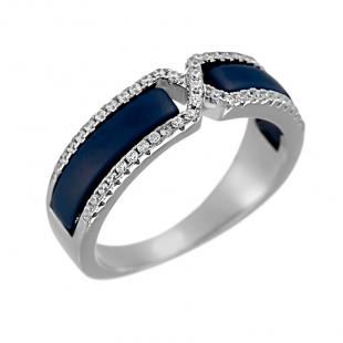 Кольцо<br> 0120911733C-M, керамика матовая, куб.цирконий