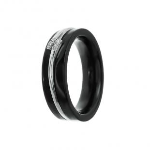 Кольцо<br> 0120911785AB, керамика, куб.цирконий