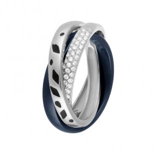 Кольцо<br> 0120911792AC, керамика, куб.цирконий, эмаль
