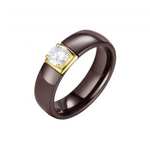 Кольцо<br> 0120911818GP-P, керамика, куб.цирконий