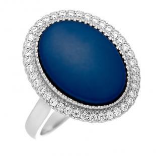 Кольцо<br> 0120911857C-M, керамика матовая, куб.цирконий