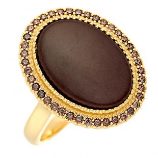 Кольцо<br> 0120911857GP-P-M, керамика матовая, куб.цирконий