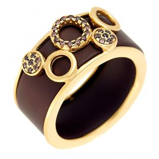 Кольцо<br> 0120911971GP-P-M, керамика матовая, куб.цирконий