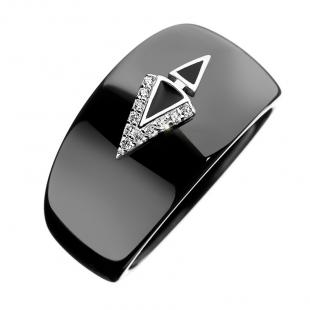 Кольцо<br> 0120912157B, керамика, куб.цирконий, эмаль