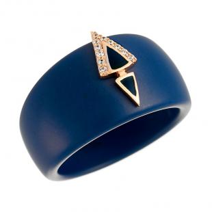 Кольцо<br> 0120912157PGP-C-M, керамика матовая, куб.цирконий, эмаль