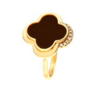 Кольцо<br> 0120912183GP-P, керамика, куб.цирконий