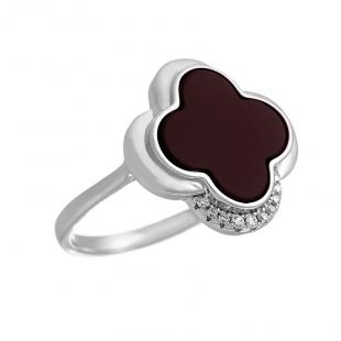 Кольцо<br> 0120912183P-M, керамика, куб.цирконий