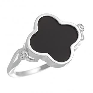 Кольцо<br> 0120912186B, керамика, куб.цирконий