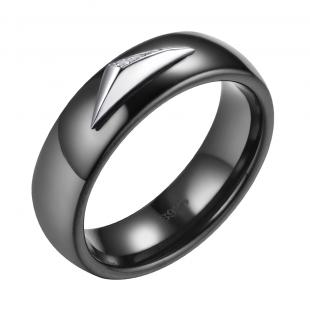 Кольцо<br> 0120912194AB, керамика, куб.цирконий