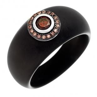 Кольцо<br> 0120912203BA-P, керамика матовая, куб.цирконий