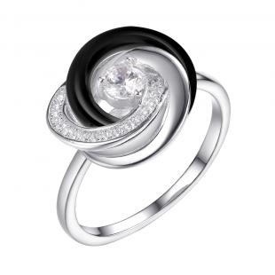 Кольцо<br> 0120912270AB, керамика, куб.цирконий