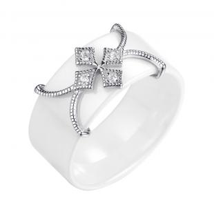 Кольцо<br> 0120912359A, керамика, куб.цирконий