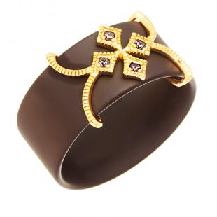 Кольцо<br> 0120912359GP-P-M, керамика матовая, куб.цирконий