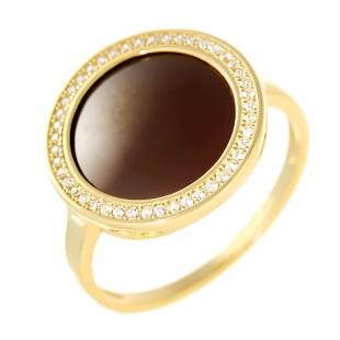 Кольцо<br> 0120912443GP-P, керамика, куб.цирконий