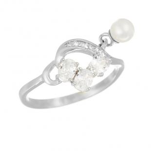 Кольцо<br> 0120912492A, жемчуг и., куб.цирконий